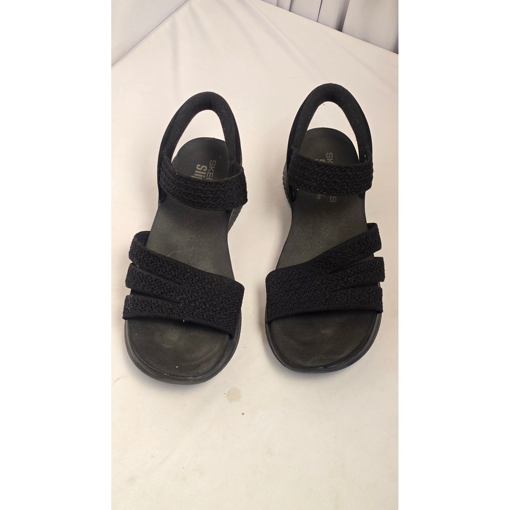 Skechers Slip-ins Ultra Flex 3.0‎ Smooth Step Black Knit Sandals Womens 10